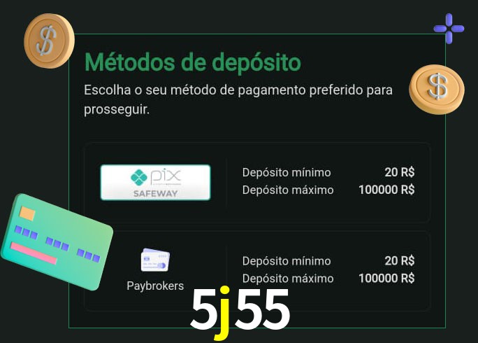 O cassino 5j55 oferece uma grande variedade de métodos de pagamento